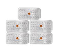 COHEALI 5 Pezzi Gel di Silice Assorbente Umidità 40 G Indicatore Colore Arancione Riutilizzabile per Casseforti Armadi Fotocamere Elettronica