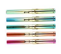 COHEALI 5 Pezzi Penne Stilografiche per Calligrafia Studenti Colorate Corpo Robusto Punta in Liscia Kit Scrittura Scorrevole per Disegno e Lettering Senza Inchiostro