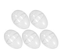 COHEALI 5 Pezzi Uova di Pasqua Trasparenti Riempibili in Plastica PS | Forma a Uovo, Design Trasparente, Riutilizzabili e Fai, per Casa, Feste di Primavera e Allestimenti
