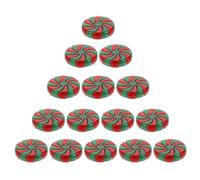 COHEALI 50 Pezzi Decorazioni Natalizie Rosse in Acrilico Rotondo per Addobbi Albero di Natale e Braccialetti Fai-da-Te per Artigianato e Creazioni Handmade