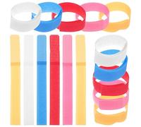 COHEALI 50 Pezzi Fascette Fermacavo in Poliestere Colorate Design Hook e Loop Riutilizzabili per Organizzatore Cavi Elettrodomestici Scrivania Ufficio Colore Casuale