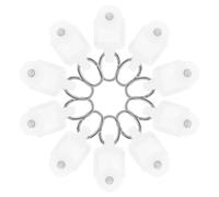 COHEALI 50 Pezzi Rullo per Gancio a Forma in Materiale Pe Antigraffio Connettore in Acciaio Inox per Tende Scorrevoli, Accessori Silenziosi per Binari Tende, Adatti per Montaggio su Guide