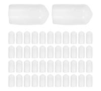 COHEALI 50 Pezzi Tappi Terminali Rotondi in Gomma Bianca 9,5 Mm Copri Punte Filettate per Ganci e Appendini Protezione Sicurezza per Mobili e Tubi Filettati