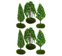 COHEALI 6 Pezzi Mini Alberi da Strada in Miniatura Realistici per Modellismo Scenico, Modelli di Alberi Ornamentali Leggeri per Decorazioni Paesaggistiche e Micro Paesaggi Artigianali