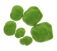 COHEALI 6 Pezzi Pietre Decorative con Muschio Artificiale Verde Realistico per Composizioni Floreali Fatati e Decorazioni Artigianali Sicure e Non Tossiche per Interni ed Esterni