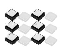COHEALI 6 Pezzi Tampone di Inchiostro Vuoto per Timbri 3x3cm, Spugna Resistente e Plastica, Facile da Usare, per Scrapbooking e Crafting Creativo