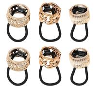 COHEALI 6pezzi Fermagli per Chioma in Plastica Color Oro Rosa per Coda di Cavallo, Elastici Eleganti e Adatti a Diversi Tipi di Chioma, Accessori Chic per Ogni Occasione