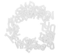 COHEALI 72 Pezzi Toppe Termoadesive Ricamate Lettere e Numeri da A-z in Filo di Ricamo Bianco per Jeans e Vestiti, Facili da Applicare per Decorazioni Fai da Te
