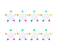 COHEALI 8 Pezzi Evidenziatore a Stella in Plastica Fluorescente | Uniforme, Colorazione a Codice, per Testi e Biglietti Fatti a Mano, Ufficio e Cartelle