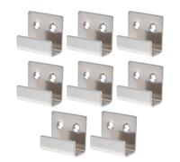 COHEALI 8 Pezzi Ganci per Cornici in Acciaio Inossidabile Argento, Doppio Foro, Resistente All'usura, Dimensioni Piccole 15mm, Facili da Appendere per Poster e Punto Croce in Casa o