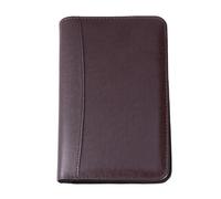 COHEALI Blocco Note A6 con Calcolatrice e Zip in Pelle Sintetica Color Caffè, Raccoglitore a 6 Anelli con Tasche Portadocumenti e Porta Carte, Organizer Elegante per Ufficio e Conferenze