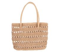 COHEALI Borsa Intrecciata da Donna Capiente e Pratica Leggera e Portatile in Corda di Carta e Plastica, Stile alla Moda per Spiaggia Estiva