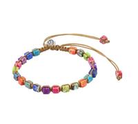 COHEALI Bracciale Intrecciato in Diaspro Sette Chakra, Elegante e Delicato | Pietre Naturali, Stile Fresco e Raffinato, Robusto e Confortevole, Gioiello per Yoga e Uso Quotidiano