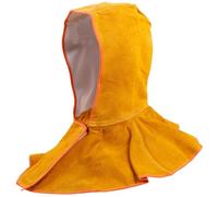 COHEALI Cappuccio da Saldatore in Pelle di Mucca Telo per Collo Cappello da Lavoro Leggero e Resistente al Calore Protezione per Saldatura per Uomo e Donna Regolabile Colore Casuale