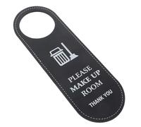 COHEALI Cartello Non Disturbare Bifacciale in Pu Resistente per Porta D’albergo 24x8 Cm, Appendino per Privacy Camera e Servizio Pulizia, Indicatore Porta per Hotel, Ufficio e Casa