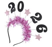 COHEALI Cerchietto Design Classico per Chioma di Buon Anno 2026 Stella in Ferro e Tessuto Leggero per Feste Festive e Party di Capodanno