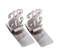 COHEALI Clip Portamonete in Acciaio Inossidabile Resistente All'usura e Antiscivolo, Set da 2 Pezzi, Mini Fermasoldi per Portafoglio e Biglietti