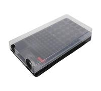 COHEALI Contenitore Portabatterie Trasparente Piccolo Tester Led, Scatola Portaoggetti per Batterie Aa Aaa Scomparti Organizzatori, Custodia Protettiva per Uso Domestico da Viaggio