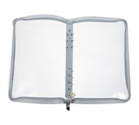 COHEALI Copertina per Quaderno ad Anelli A6 6 Fori Zip Colore Blu Opaco, Custodia Protettiva in Pvc Leggera e Antiscivolo per Diario Viaggio e Uso Scolastico