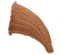 COHEALI Cornucopia Di Vimini Corno Dell'abbondanza Cestino Natalizio Lungo Cesto Di Cornucopia In Vimini Cestino In Rattan Tavola Di Natale Centrotavola Cornucopia 30 Cm Kaki