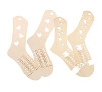 COHEALI Espositore per Calzini in Legno Multifunzione, Set da 2 Pezzi Modelli Cuore e Stella, Porta Calzini per Lavorare a Maglia Superficie Liscia per Uso Artigianale e Esposizione
