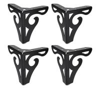 COHEALI Gambe per Mobili in Ferro 10 Cm Nere Set da 4 Pezzi Cuscinetto Antiscivolo Supporto Resistente per Divani Tavoli Poltrone e Arredi Fai da Te