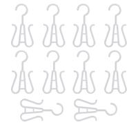 COHEALI Ganci Doppi per Asciugare e Conservare le Scarpe Set 10 per Scarpe Bianco in Plastica Organizer da Appendere Robusto Superficie Liscia che Previene la Deformazione