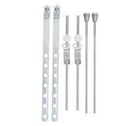 COHEALI Kit 2 Aste di Sollevamento per Scarico Lavabo Bagno, Componenti di Ricambio in Ferro Diametro Sfera 1,7 CM, Accessori per Manutenzione Domestica