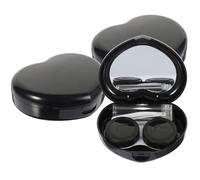 COHEALI Kit Custodia per Lenti a Contatto a Forma di Cuore, Porta Lenti da Viaggio Portatile con Specchio, Organizer Piccolo Anti-perdita Adatto per Donne e Attività All’aperto (3 Set)