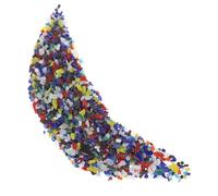 COHEALI Kit di Vetro Fusibile per Microonde Frammenti di Vetro Colorati 0,90x0,60x0,30 Cm per Progetti Creativi e Gioielli Artigianali Versatili Colore Casuale