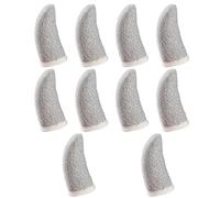 COHEALI Manicotti per Dita da Gioco 10 Pezzi, Copri Dita Flessibili in Fibra D’argento Bordo Giallo, Anti-sudore e Resistente All’usura, per Gaming su Touchscreen e Uso Prolungato