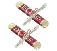 COHEALI Mezuzah da Porta in Lega di Zinco Rossa, 2 Set con Rotolo Kosher