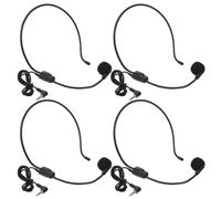COHEALI Microfono con Cuffie Cablate 4 Pezzi Nero con Design Ergonomico e Suono ad Alta Fedeltà per Presentazioni e Public Speaking Insegnanti e Istruttori