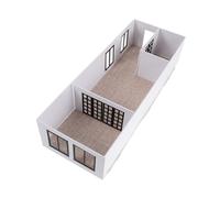 COHEALI Modello Kit di Costruzione Manuale di Appartamento in Miniatura con Planimetrie Interne per Micro Edilizia per Hobby e Decorazioni
