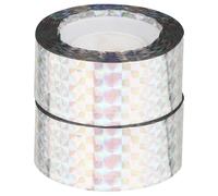 COHEALI Nastri Riflettenti Antiscaccia Uccelli in Pet 2 Pezzi 2,4 Cm X 80 M per Giardino Balcone e Orto Dissuasore per Volatili Efficiente e Facile da Applicare