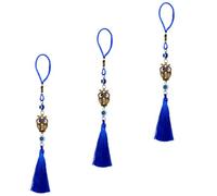 COHEALI Ornamenti Nappa a Forma di Gufo 3 Pezzi, Ciondoli Decorativi in Bronzo Occhi Blu per Auto, Borse e Portachiavi, Accessori Artigianali per Fai da Te e Decorazioni Casa