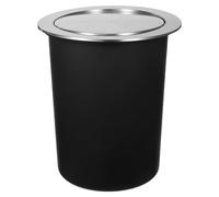 COHEALI Pattumiera Acciaio Inossidabile con Coperchio e Design Incassato per Uso in Cucina con Chiusura Eccellente Nero
