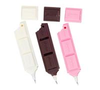 COHEALI Penna a Sfera a Forma di Cioccolato 3 Pezzi, Penna Decorativa in Plastica Sicura, Stile Cartone Animato Carino, per Scrivere a Scuola a Casa
