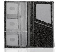 COHEALI Porta Passaporto Rfid in PU Nero, Protezione Resistente per Viaggio | Design Semplice e Portatile, per Documenti, Biglietti, Carte, Polizze, Assegni e Contanti in Uso Business
