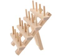 COHEALI Porta Rocchetti in Legno Multifunzione per Cucito e Ricamo, Organizer Superficie Liscia Che Previene L'intreccio dei Fili, Supporto Pratico per Bobine da Lavoro Artigianale