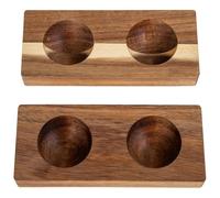 COHEALI Porta Uova in Legno 2 Pezzi Design Piatto, Contenitore per Uova Facile da Pulire per Frigorifero e Piano Cucina