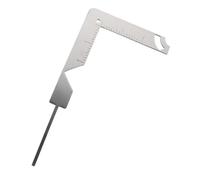 COHEALI Righello per Rilegatura in Acciaio Inox 5 in 1, Strumento Multifunzionale per Modelli di Copertina Libro e Scrapbooking, Guida Taglio Copertine per Principianti e Creativi