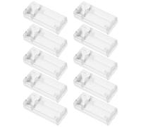 COHEALI Scatola Batteria Trasparente 2xaa in Plastica Rigida, Portabatterie Vuoto 10 Pezzi, Accessori per Luci a Stringa Compatibili, Custodia Compatta per Uso Interno ed Esterno,