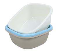 COHEALI Set 3 Bacinelle Lavandini Quadrate Grandi in Plastica Spessa, Vasca Multiuso per Cucina e Bagno, Colori Assortiti, Facile da Pulire, Capacità Ampia per Famiglie Impegnate