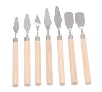 COHEALI Set 7 Pezzi Raschietti Per Pittura a Olio Impugnatura in Legno, Spatole Per Miscelare Colori, Strumenti Per Artisti e Pittori, Adatti a Pittura a Olio e Progetti Creativi