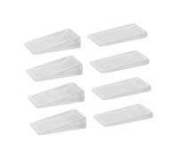 COHEALI Set 8 Pezzi Fermaporta Trasparente in PVC Antifurto per Casa Cunei Livellatori per Porte e Mobili Accessori Sicurezza per e Animali Domestici