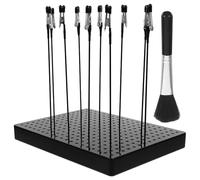 COHEALI Set Base in Metallo Pieghevole per Pittura Modelli con Clip a Coccodrillo Regolabile e Spazzola per Pulizia, Supporto Stabile per Aerografo e Asciugatura Parti Hobby Fai da Te