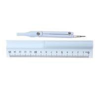 COHEALI Set Compasso e Righello in Plastico e Metallo Blu per Scuola Elementare e Media, Strumenti Portatili per Misurazioni Accurate in Disegno e Scrittura