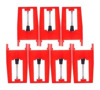 COHEALI Set da 7 Puntine Stilo per Giradischi in Vinile, Sostituzione Ago per Lettore Vinile Puntina Rossa, Alta Precisione, Compatibile Fonografi, per Audio Domestico e Professionale