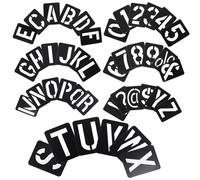 COHEALI Set Stencil Lettere e Numeri in Plastica PP Nero 42 Pezzi per Pittura Spray su Pareti e Mobili Modelli Alfabeto e Numeri per Decorazioni Fai da Te e Lavori Artigianali